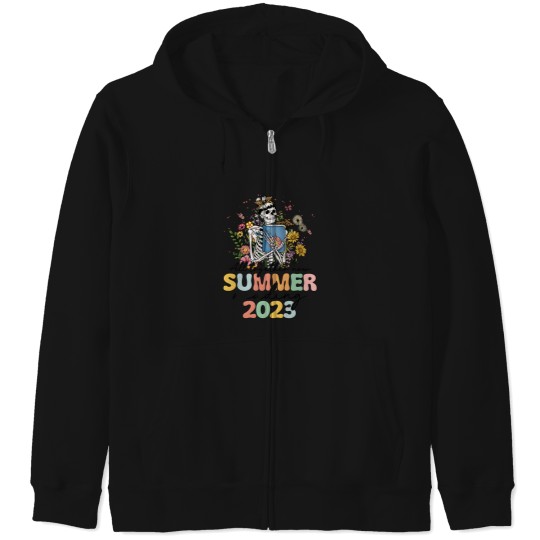 Discover All Together Now Summer Reading 2023 Leopard Skeleton Zip Hoodies