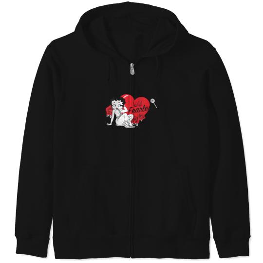 Discover womens betty boop fearless roses heart vneck Zip Hoodies