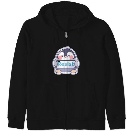 Discover Penguins Resist Active T Tee Zip Hoodies