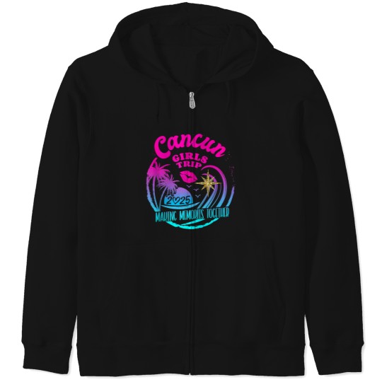 Discover Girls Trip Cancun 2025 Tees Weekend Birthday Squad Zip Hoodies