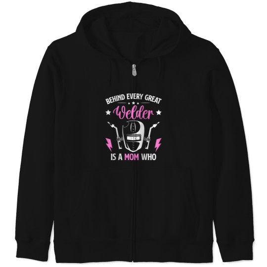 Discover Welder Mom Of A Welder Mother Proud Welder's Mom Zip Hoodies