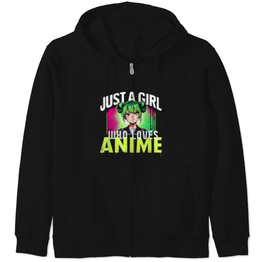 Discover Just A Girl Who Loves Anime Anime Lover Zip Hoodies