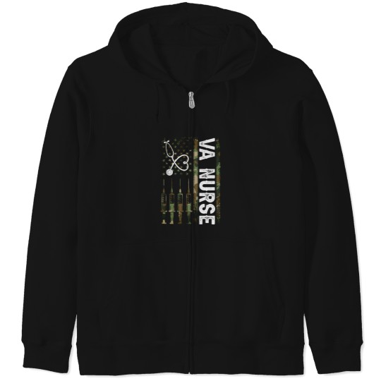 Discover Va Nurse Patriotic Nurse Week 2023 Proud American 4Th July Zip Hoodies