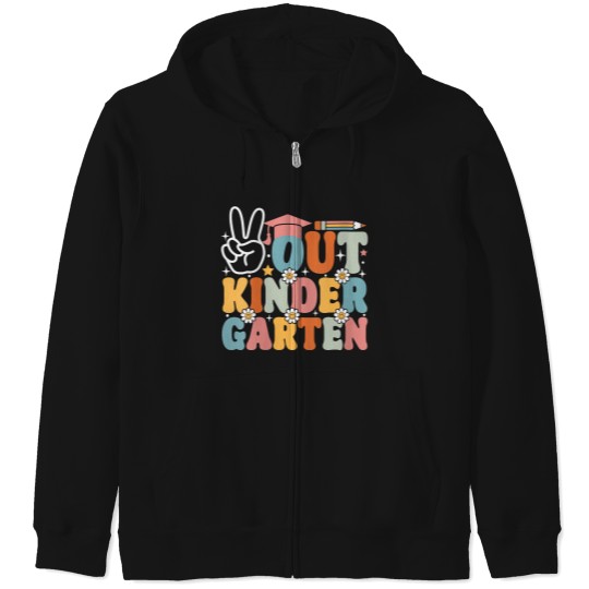 Discover Peace Oust Kindergarten Last Day Of School Graduation Zip Hoodies