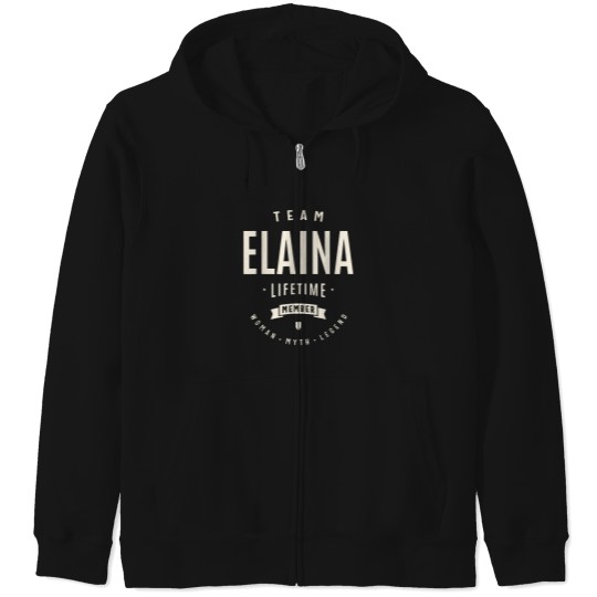 Discover Team-Elaina-Lifetime-Member-Funny-Name-Elaina-T-Shirt Zip Hoodies