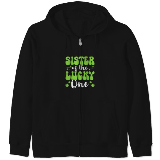 Discover Sister Of The Lucky One First Birthday St Patrick'S Day T-Shirt Zip Hoodies