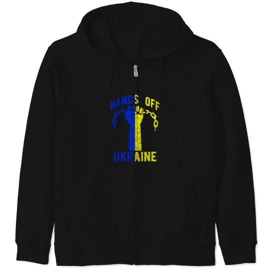 Discover Hands Off Ukraine Support Ukraine Hands Off Active T Tee Zip Hoodies