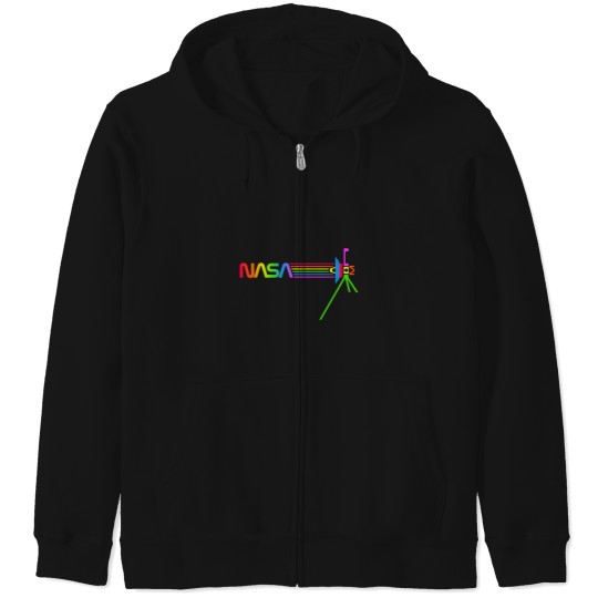 Discover Nasa Gay Pride Rainbow Tech Geek Gay For Zip Hoodies