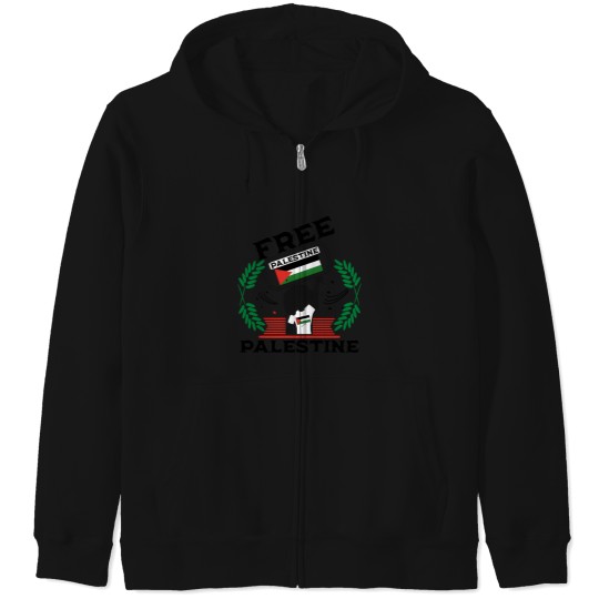 Discover Liberation for Palestine - Free Zip Hoodies
