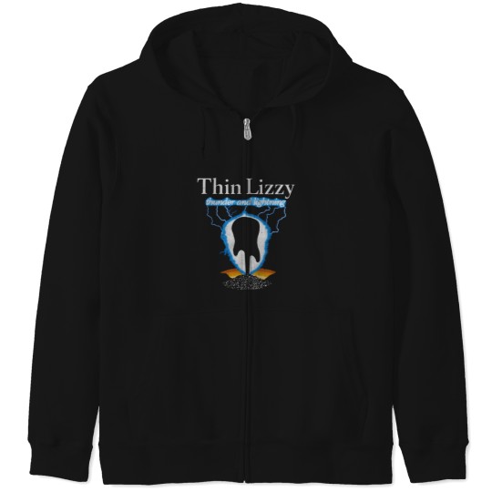 Discover Thin Lizzy Â€“ Thunder Lightning Guitar Zip Hoodies