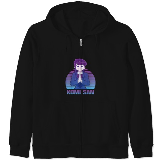 Discover Komi Can_t Communicate Komi San Retro (1) Zip Hoodies