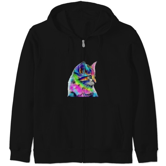Discover Rainbow Space Kitten Rainbow Kitten Surprise Zip Hoodies