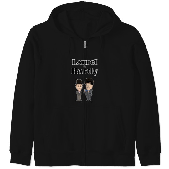 Discover 9063-Stan--Ollie---Slapstick-Clowns-In-Pixel T-Shirt Zip Hoodies