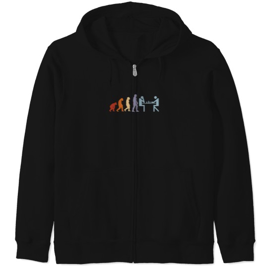 Discover Chess-Chess-Game-Chess-Pieces-Evolution-Chess-Board T-Shirt Zip Hoodies