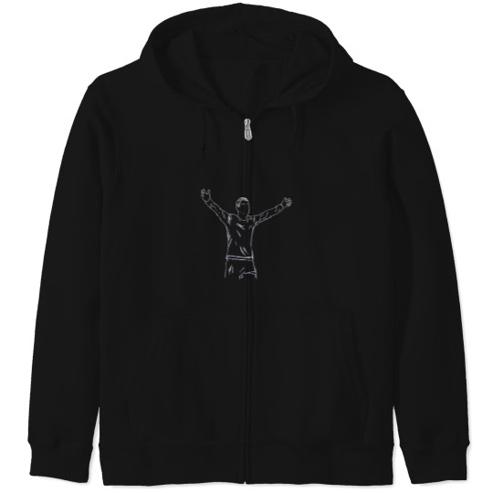 Discover Cristiano-Ronaldo-Sketch-Baseball--Sleeve-T-Shirt Zip Hoodies