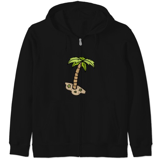 Discover Palm Oversized Zip Hoodies