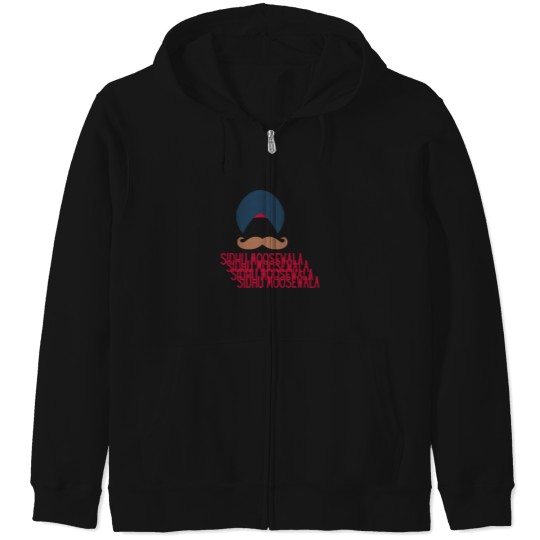 Discover Sidhu-Moosewala-I-Sidhu-Moosewala-Rip-I-Sidhu-Turban-Moustache T-Shirt Zip Hoodies