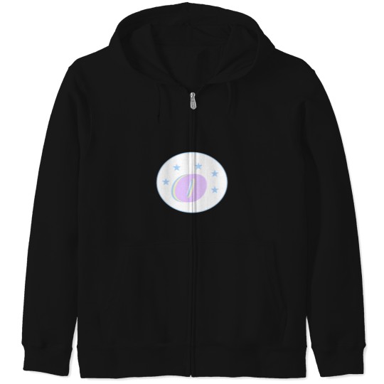Discover Letter O Monogram Art Pink, Blue, Yellow Aesthetic Oversized Zip Hoodies