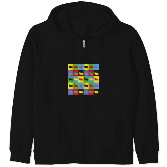 Discover Montana-Pop-Art-State-Pattern T-Shirt Zip Hoodies