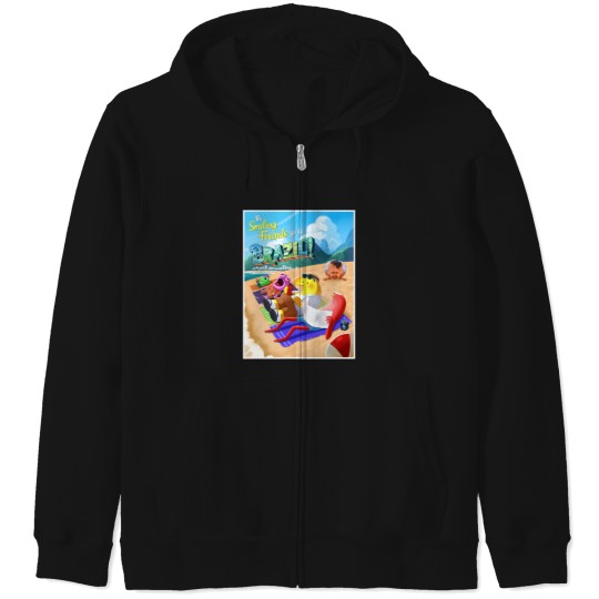 Discover The Smiling Friends Go To Brazil Zip Hoodies