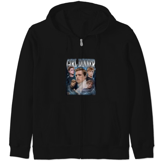 Discover Josh Hutcherson Girl Dinner Vintage Retro Zip Hoodies