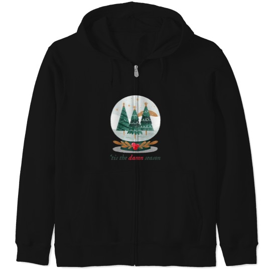 Discover 'Tis-The-Damn-Season-Snow-Globe T-Shirt Zip Hoodies