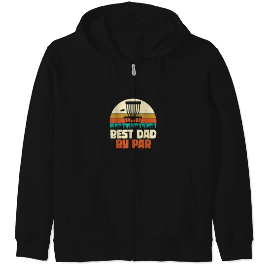 Discover Funny Golfer Dad Gift Fathers Day Retro Disc Gol Zip Hoodies