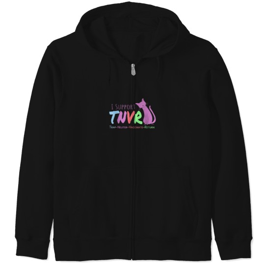 Discover TNVR Feral Cat Advocate Cat Lover Support TNVR Zip Hoodies