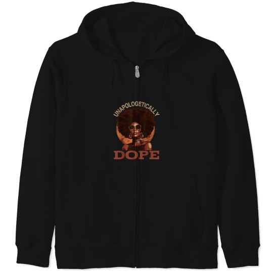 Discover Black Women Unapologetically Dope Juneteenth Bla Zip Hoodies