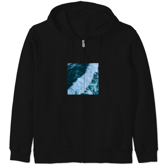 Discover 6297 Blue Ocean Waves 18 Active T-Shirt Zip Hoodies