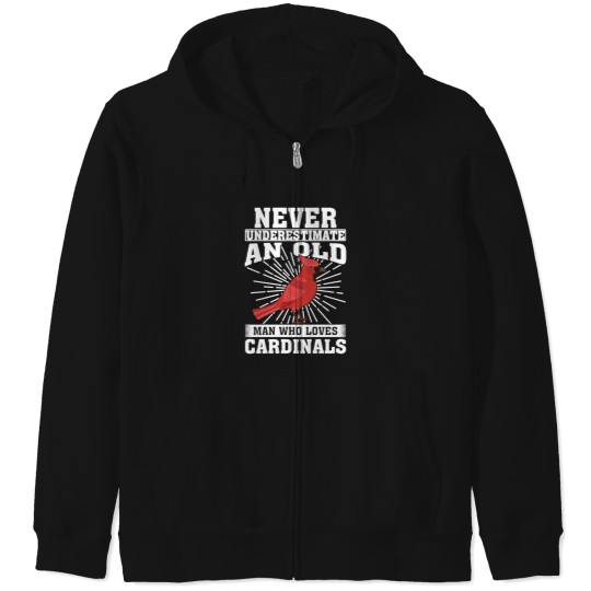 Discover Never Underestimate An Old Man Who Loves Cardinals Zip Hoodies