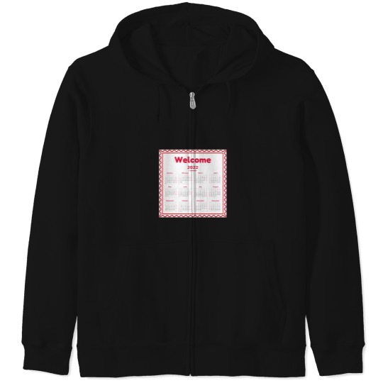 Discover WELCOME 2022 Calendar, Happy New Year, Bye 2021 Oversized Zip Hoodies
