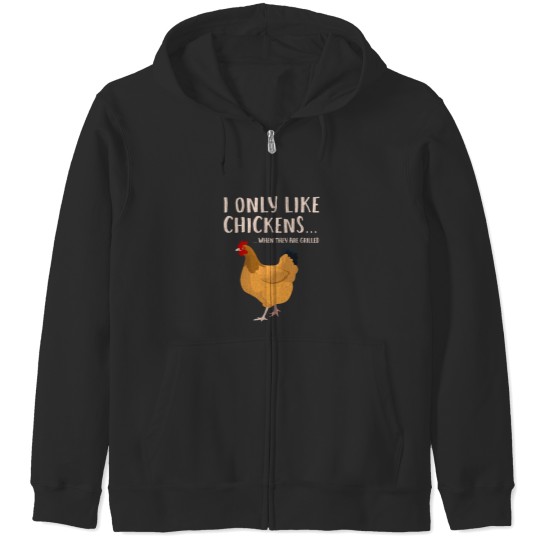 Discover Funny Grilled Smokes Chicken meat Jerking Zip Hoodies