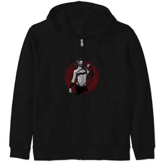 Discover ninja girl sexy fighter kaempferin zeichnung Zip Hoodies