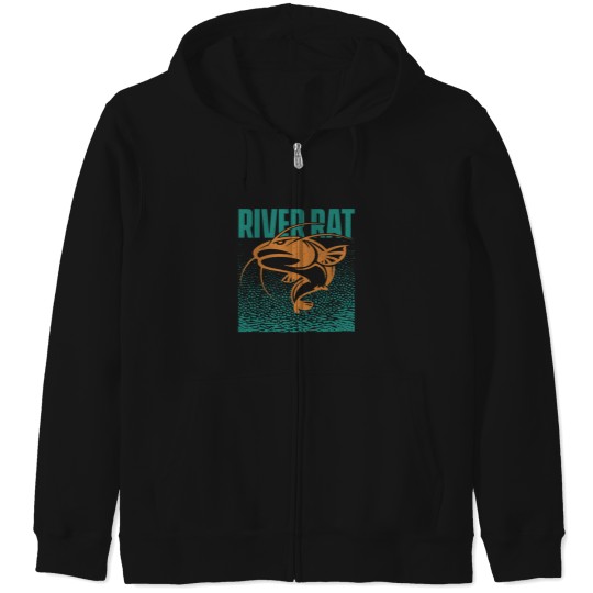 Discover Freshwater Catfish Fishing Zip Hoodies