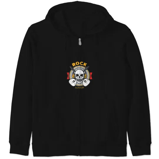 Discover Rock Lover Headphone Skull Boyfriend Modern Specia Zip Hoodies