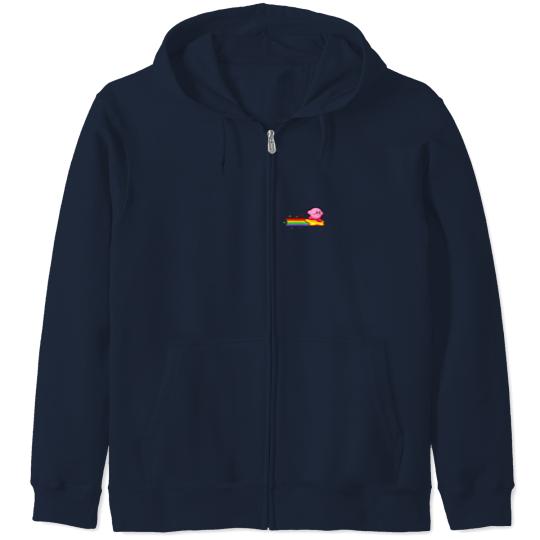 Discover Kirby Rainbow Zip Hoodies, Cute Kirby Zip Hoodies