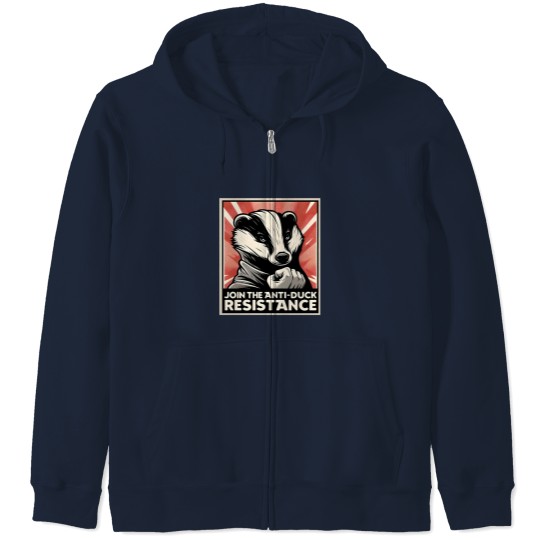 Discover Join the Anti-Duck Resistance Long Zip Hoodies