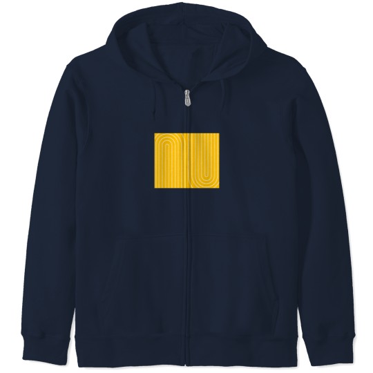 Discover Mid Centurys modern yellow arch Zip Hoodies