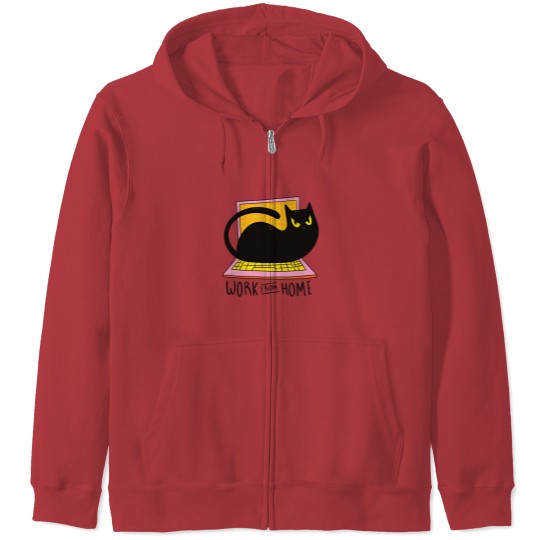Discover Work From Home And Love Your Cat - Work From Home Cat - Zip Hoodies