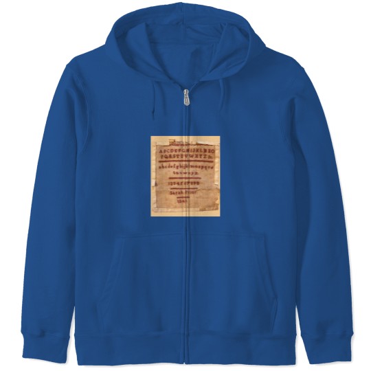 Discover Sarah Prior_s Sampler 1841 Photograph Zip Hoodies
