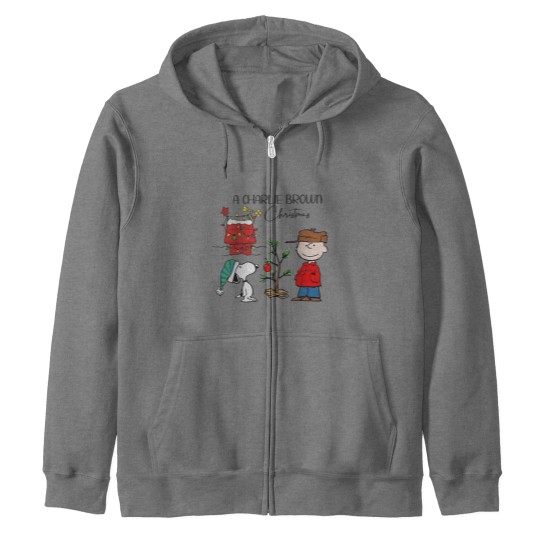Discover Charlie Brown And Snoopy Christmas Zip Hoodies, Snoopy Christmas Zip Hoodies