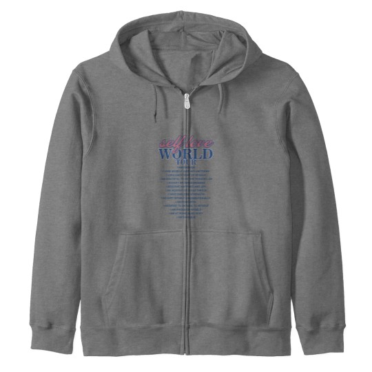Discover Trendy Self Love Oversized Zip Hoodie