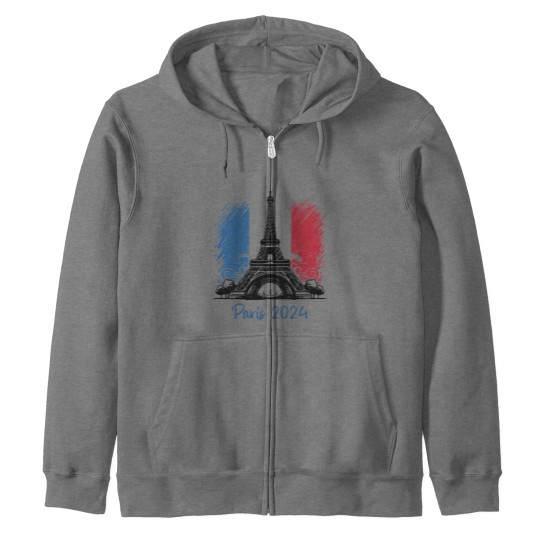 Discover Summer Games, 2024 Paris Olympics, France Zip Hoodies