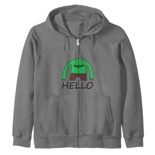Discover Smiling friends Mr Frog sticker Sticker Zip Hoodies