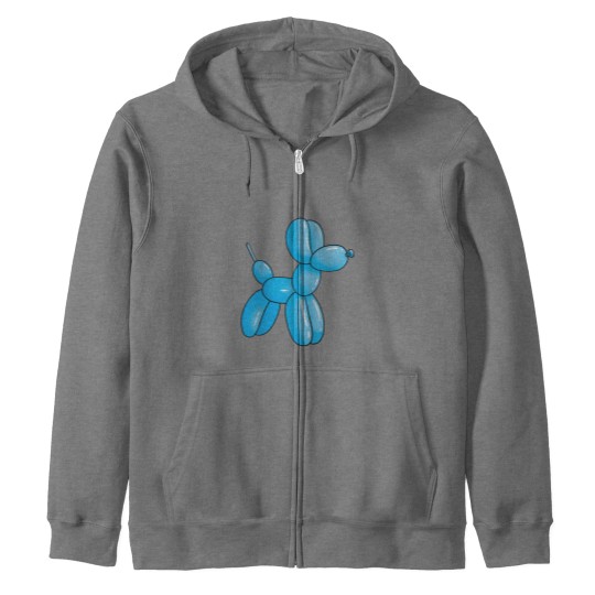 Discover Blue Cartoon Ballon dog Zip Hoodies