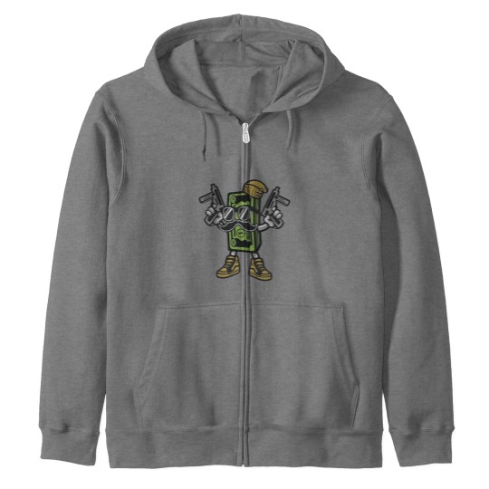 Discover Gangster Cash Money Zip Hoodies
