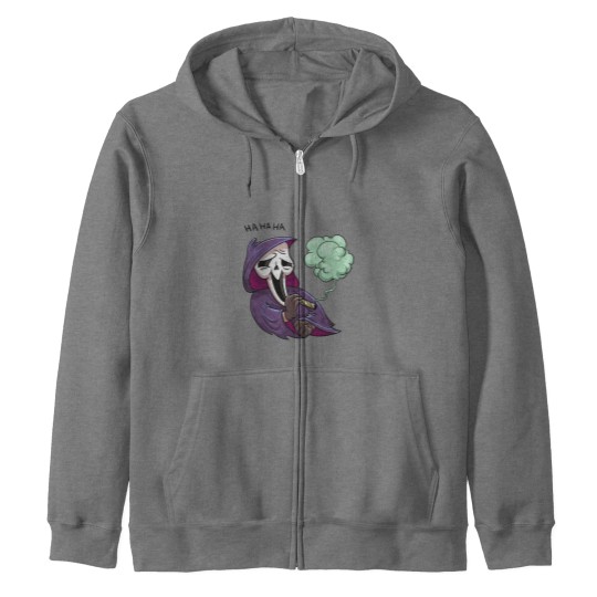 Discover Cute Grim Reaper Zip Hoodies
