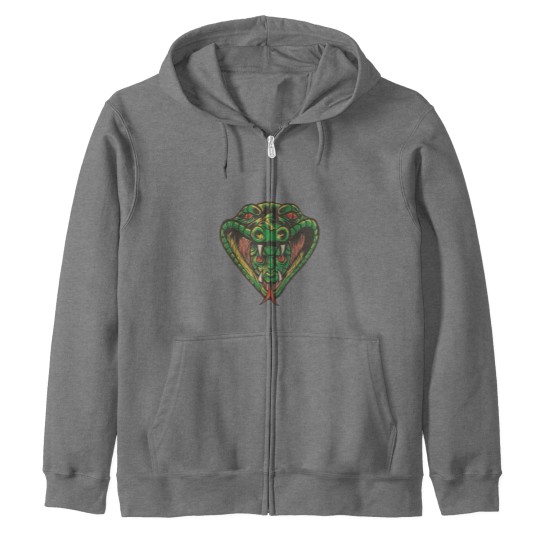 Discover Snake Head Zip Hoodies