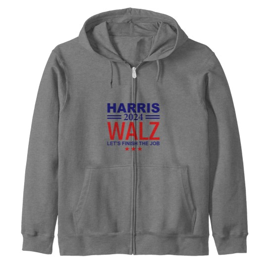 Harris Walz 2024 Zip Hoodies